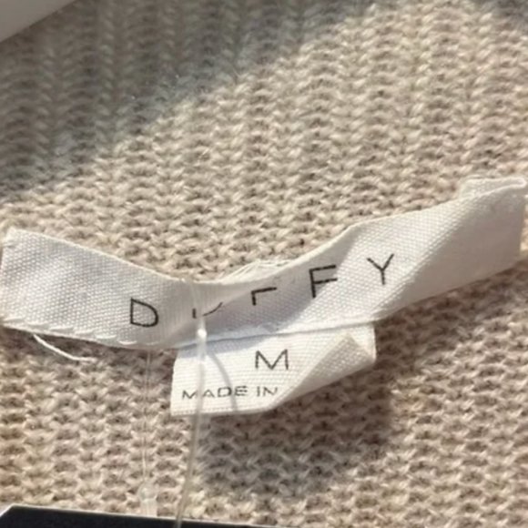 DUFFY Agate and Ice White Two-Tone Ribbed Cashmere Top - Picture 6 of 8